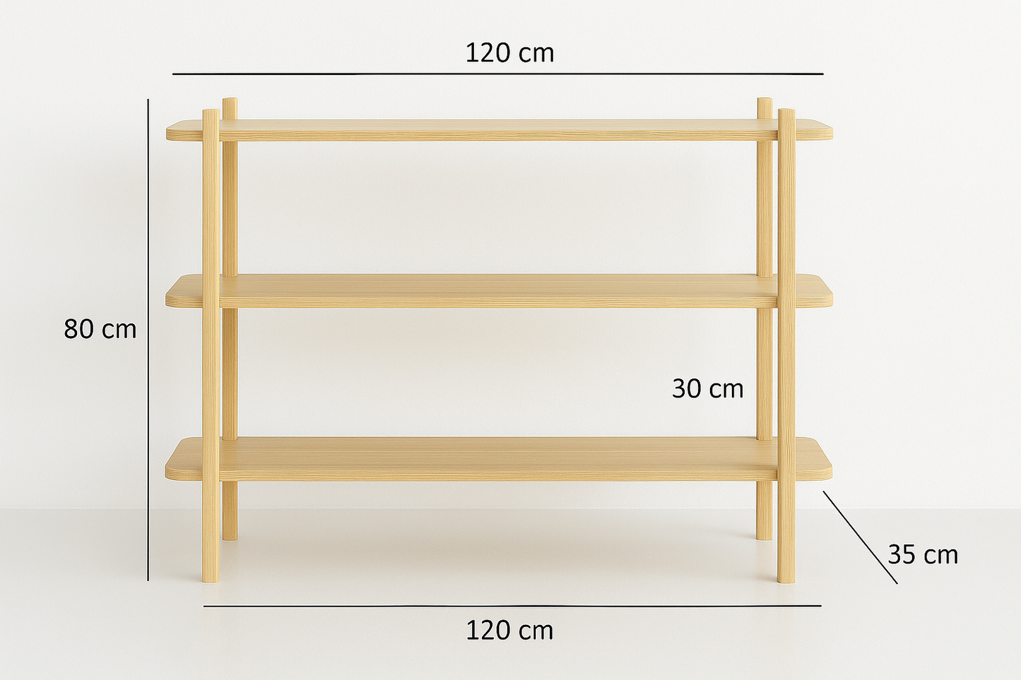 Étagère Polyvalente 2 ou 3 Niveaux – Simplicité et Style