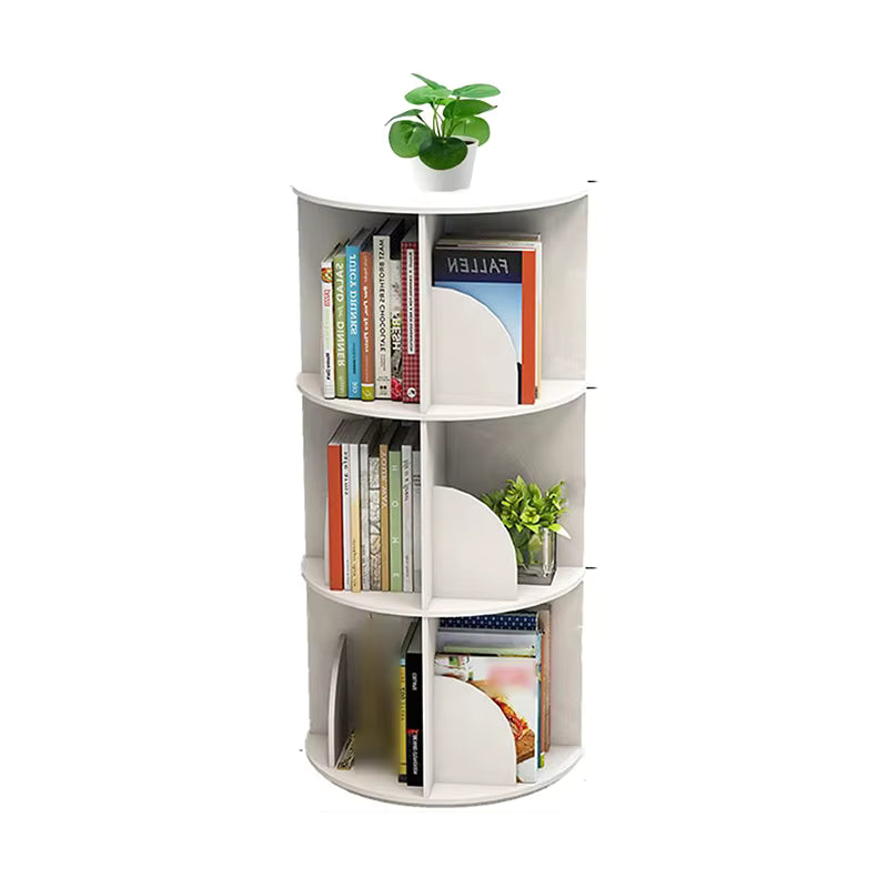 Bibliothèque Rotative 360° en Bois - Design Compact & Élégant - 3 Niveaux-5 Niveaux