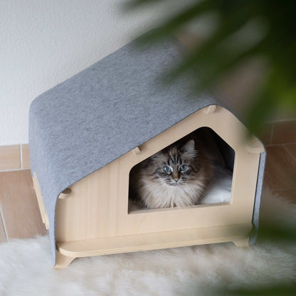 Rawry Pet Houses Luxe Cabin - Light Grey Medium / Rawry Pet Houses Luxe Cabin - Light Grey XL