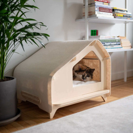 Rawry Pet Houses Luxe Cabin - Cream Medium / Rawry Pet Houses Luxe Cabin - Cream XL