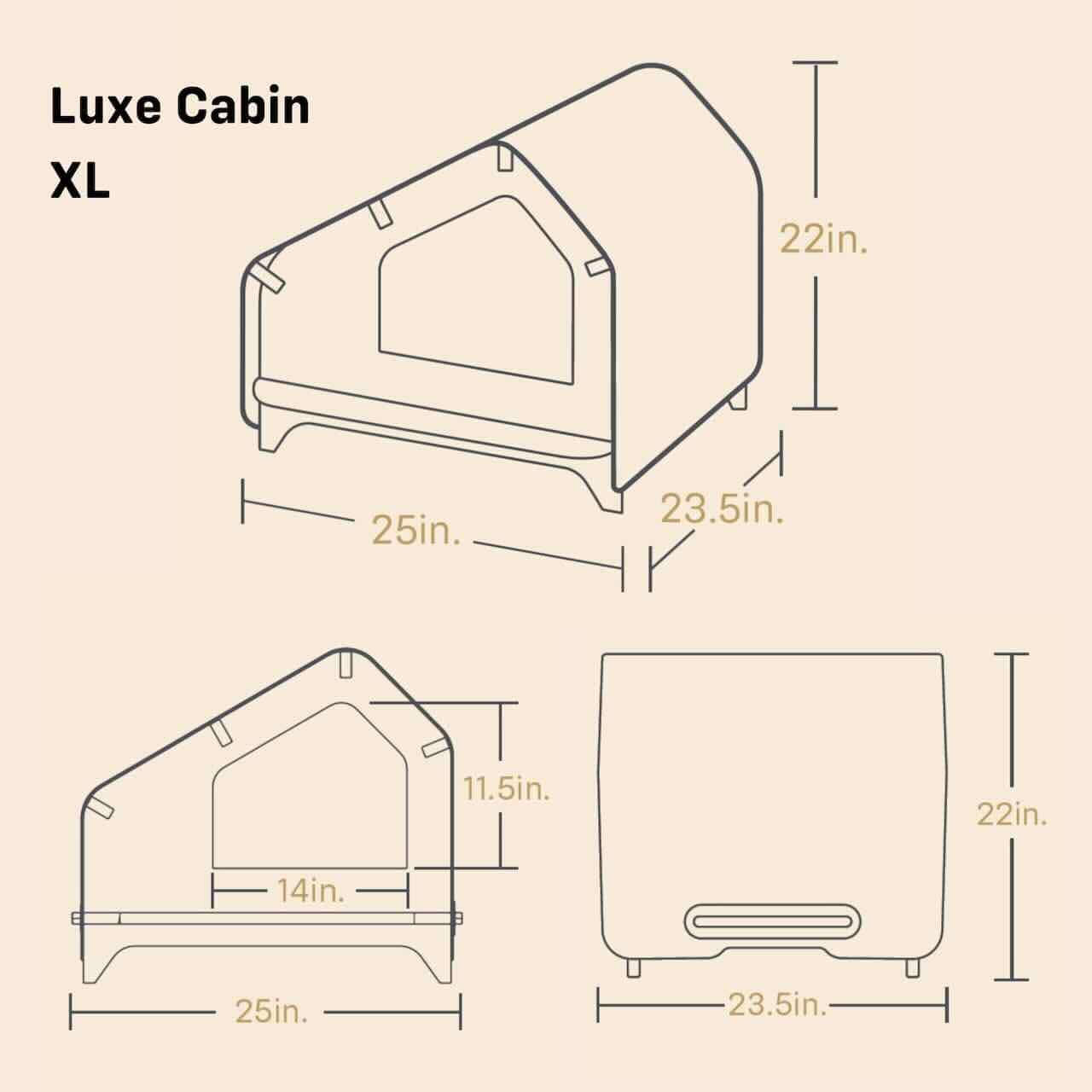 Rawry Pet Houses Luxe Cabin - Cream XL / Rawry Pet Houses Luxe Cabin - Light Grey XL / Rawry Pet Houses Luxe Cabin - Maroon XL /  Rawry Pet Houses Luxe Cabin - Delicate Blue XL / Rawry Pet Houses Luxe Cabin - Tickled Pink XL