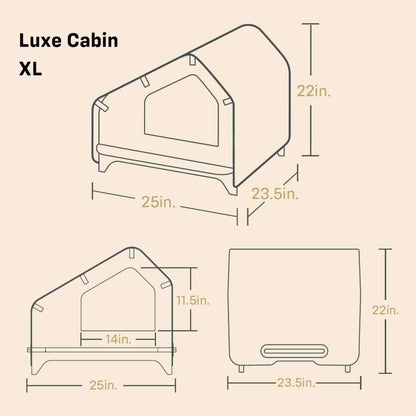 Rawry Pet Houses Luxe Cabin - Cream XL / Rawry Pet Houses Luxe Cabin - Light Grey XL / Rawry Pet Houses Luxe Cabin - Maroon XL /  Rawry Pet Houses Luxe Cabin - Delicate Blue XL / Rawry Pet Houses Luxe Cabin - Tickled Pink XL